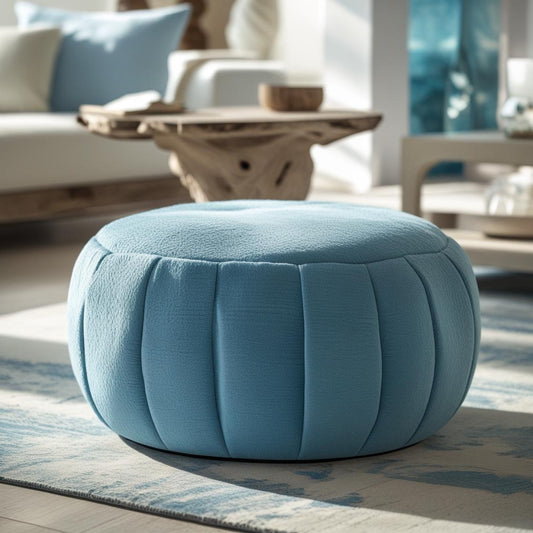 Sefto Ottoman – Saltwater Blue