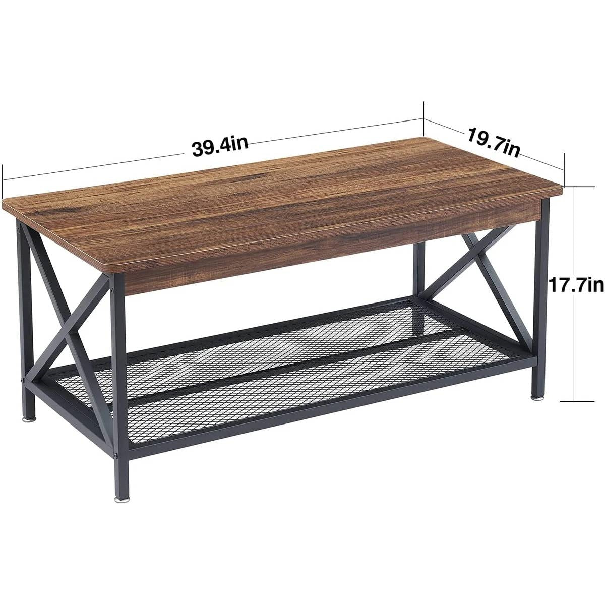 Modern Classic Metal + Wood Coffee Table