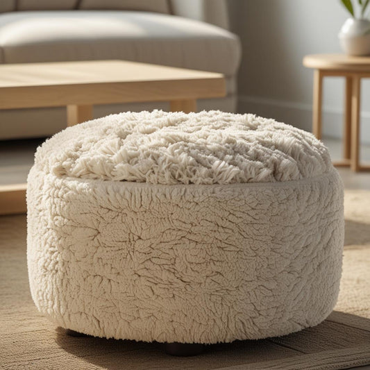 Moroccan Leather Pouf – Tan Brown