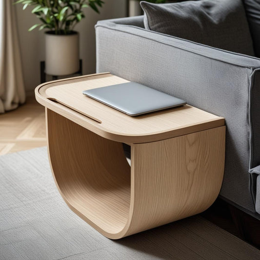 Slide C-Shape Sofa Table