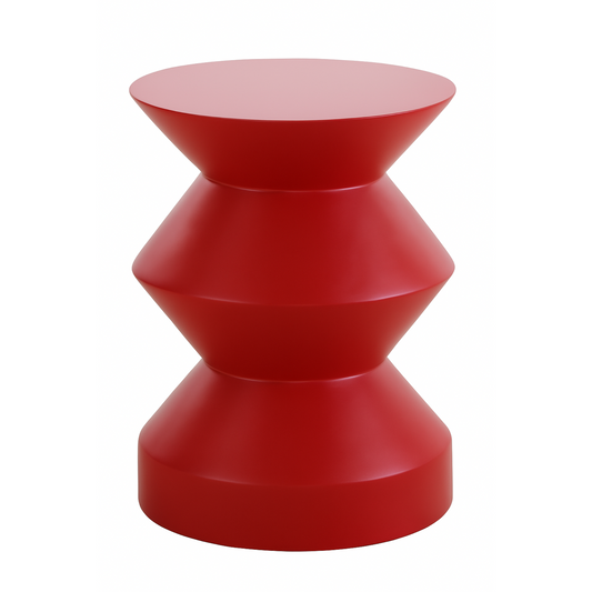 Forme End Table – Red Lacquer